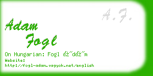 adam fogl business card